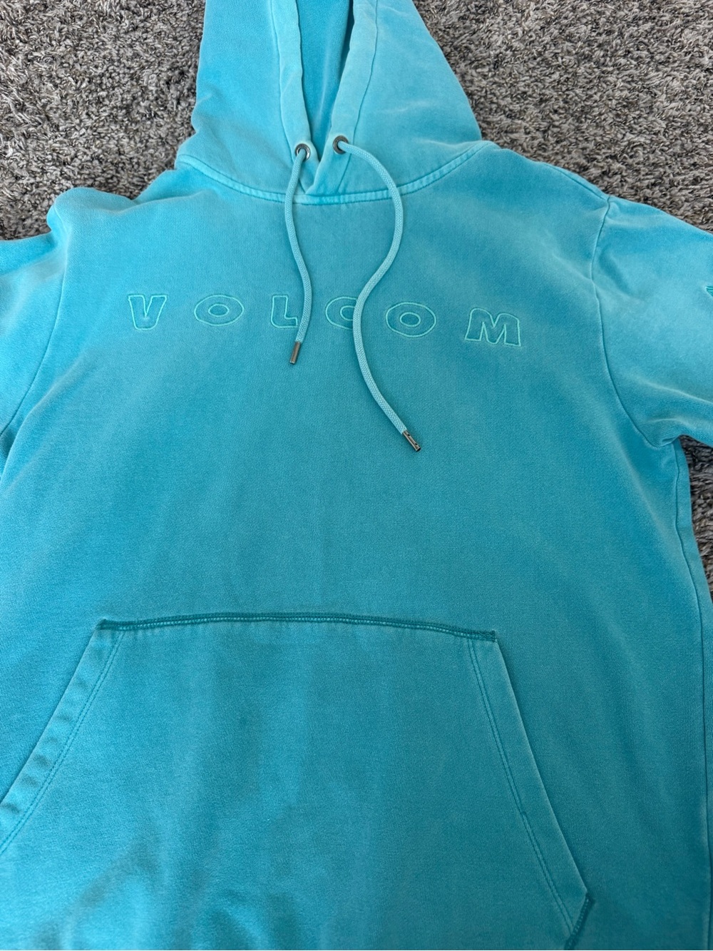 Volcom Teal Crewneck Pullover with Subtle Logo Print